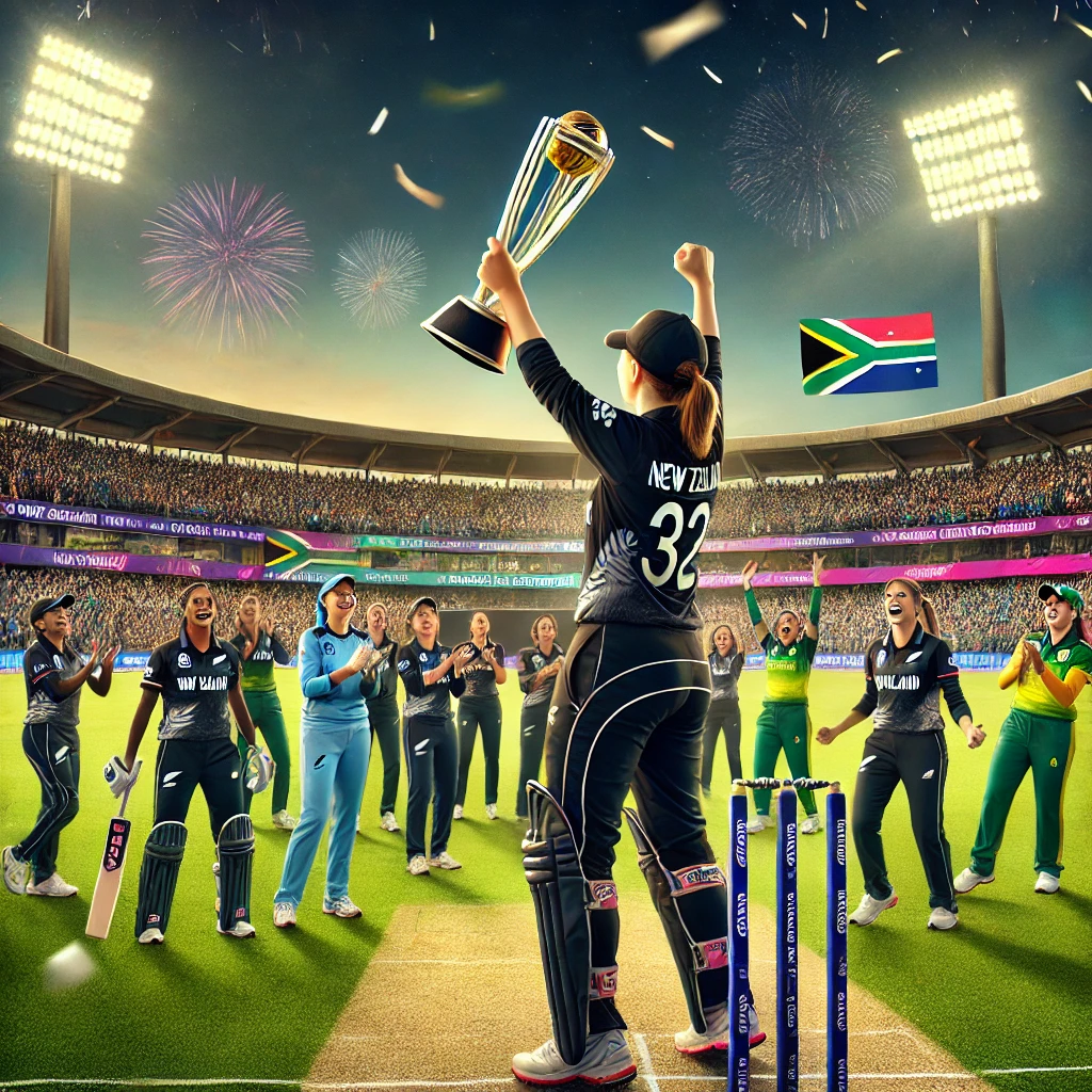 ICC Women’s T20 World Cup || आईसीसी महिला टी20 विश्व कप 2024 के निर्णायक मुकाबले में न्यूजीलैंड ने दक्षिण अफ्रीका को 32 रनों से परास्त कर रच दिया इतिहास