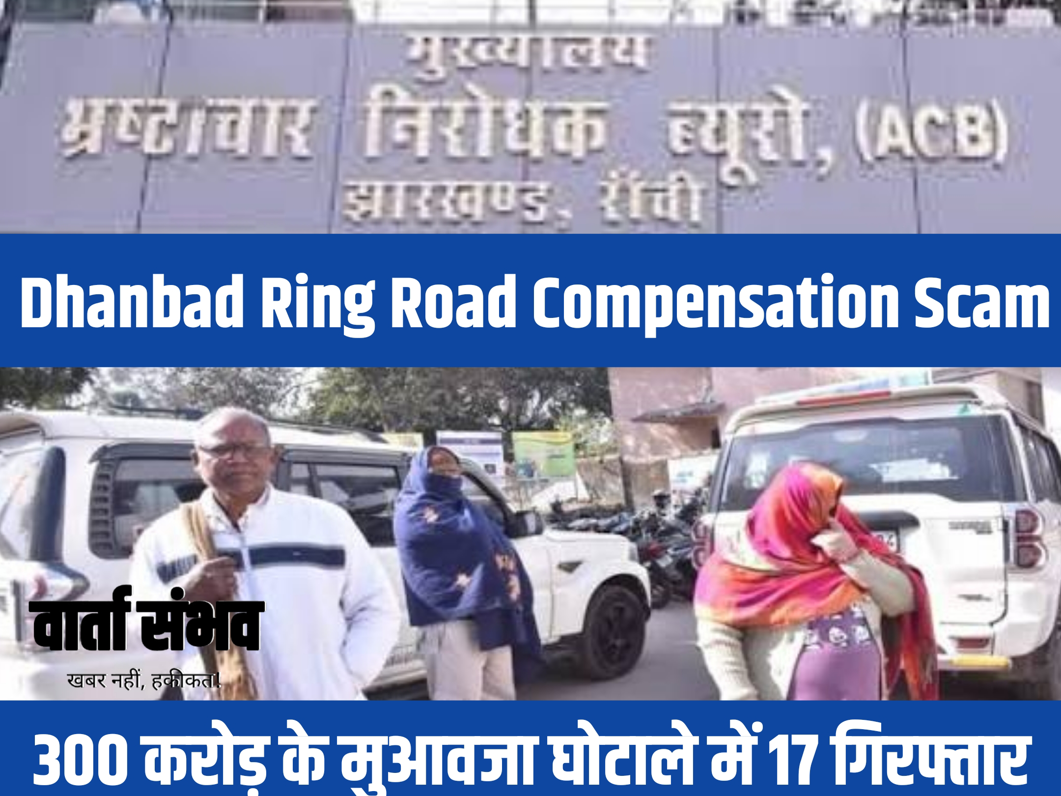 Dhanbad Ring Road Compensation Scam: ACB की बड़ी कार्रवाई, 300 करोड़ के मुआवजा घोटाले में 17 गिरफ्तार